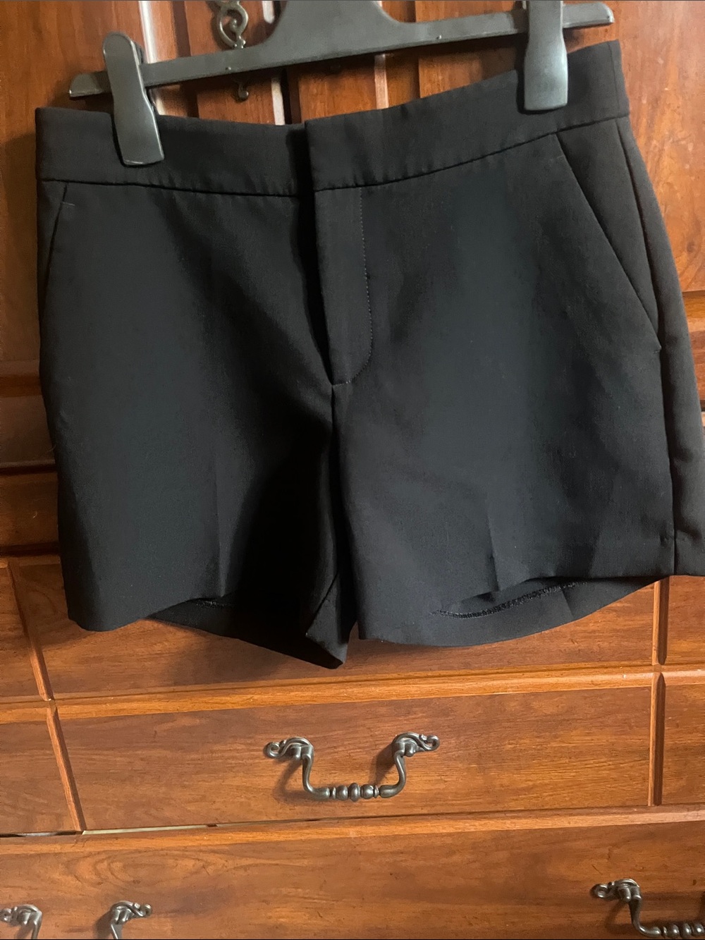 Banana Republic Black High-Waist Tailored Shorts